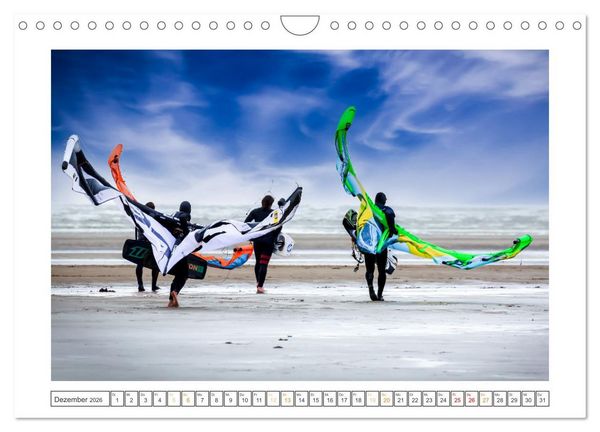 Produktbild: Wassersport - Spa&szlig; am Meer bei Wind und Wellen (Wandkalender 2026 DIN A4 quer), CALVENDO Monatskalender