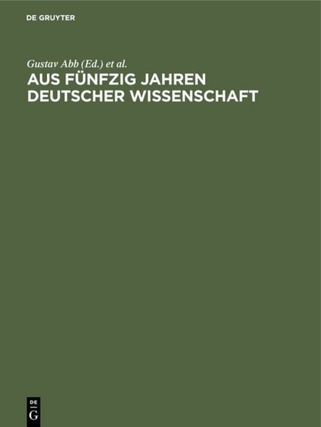 Produktbild: Aus f&uuml;nfzig Jahren deutscher Wissenschaft