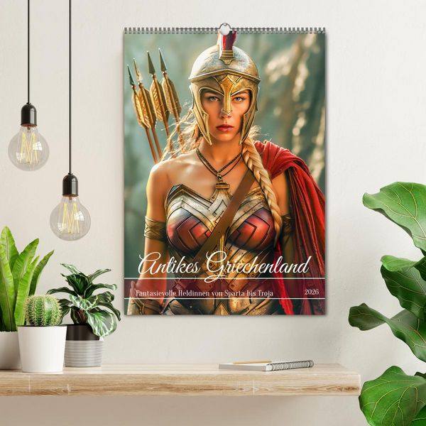 Produktbild: Antikes Griechenland - Fantasievolle Heldinnen von Sparta bis Troja (Wandkalender 2026 DIN A2 hoch), CALVENDO Monatskalender