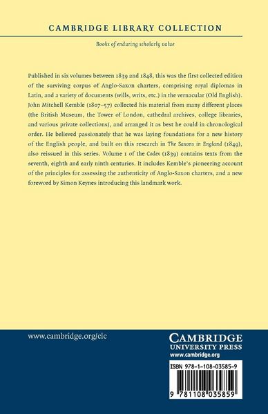 Produktbild: Codex Diplomaticus Aevi Saxonici - Volume 1