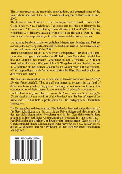 Produktbild: Historical Consciousness and History Teaching in a Globalizing Society- Geschichtsbewusstsein und Geschichtsunterricht in einer sich globalisierenden