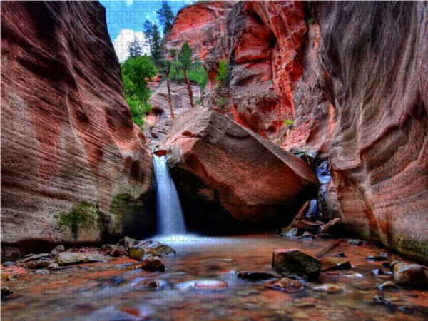 Produktbild: CALVENDO Puzzle Kanarra Creek Canyon | 1000 Teile Lege-Gr&ouml;&szlig;e 64x48cm Foto-Puzzle f&uuml;r gl&uuml;ckliche Stunden