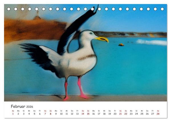 Produktbild: Ostsee Kunstwerke (Tischkalender 2026 DIN A5 quer), CALVENDO Monatskalender