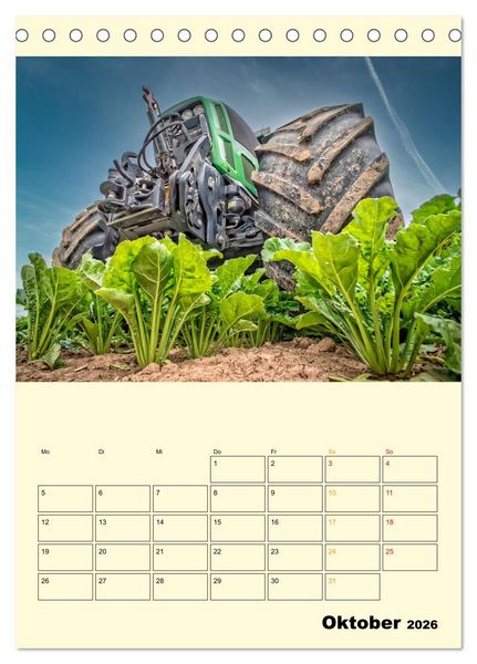 Produktbild: Traktor Giganten (Tischkalender 2026 DIN A5 hoch), CALVENDO Monatskalender