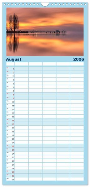 Produktbild: Familienplaner 2026 - Bodensee Weitblicke mit 5 Spalten (Wandkalender, 21 x 45 cm) CALVENDO