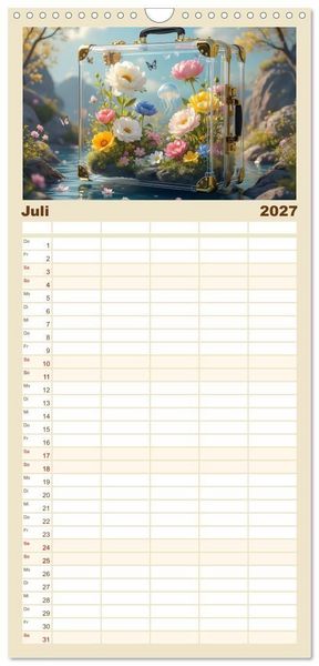 Produktbild: Familienplaner 2027 - Leben in einer Box mit 5 Spalten (Wandkalender, 21 x 45 cm) CALVENDO