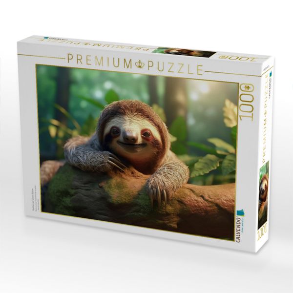 Produktbild: CALVENDO Puzzle Faultier auf einem Baum | 1000 Teile Lege-Gr&ouml;&szlig;e 64x48cm Foto-Puzzle f&uuml;r gl&uuml;ckliche Stunden