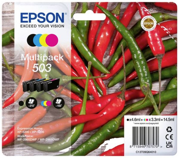 Produktbild: Epson 503 Multipack - 4er-Pack - Schwarz, Gelb, Cyan, Magenta