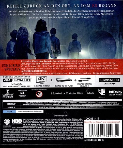 Produktbild: ES: Welcome to Derry (3 4K Ultra HD)