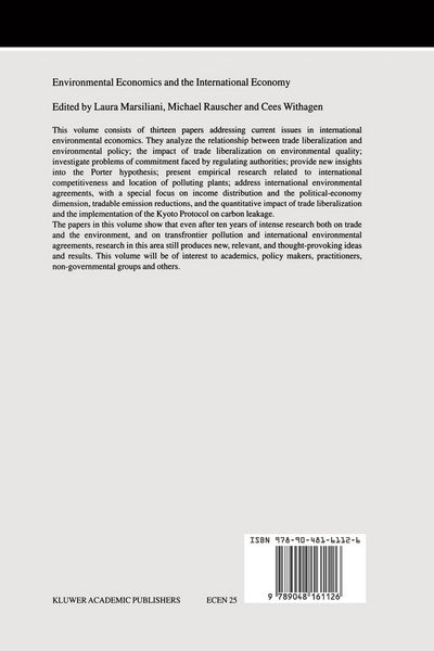 Produktbild: Environmental Economics and the International Economy
