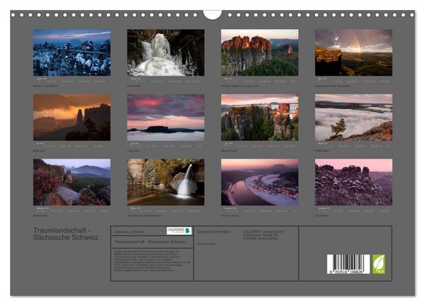 Produktbild: Traumlandschaft - S&auml;chsische Schweiz (Wandkalender 2026 DIN A3 quer), CALVENDO Monatskalender
