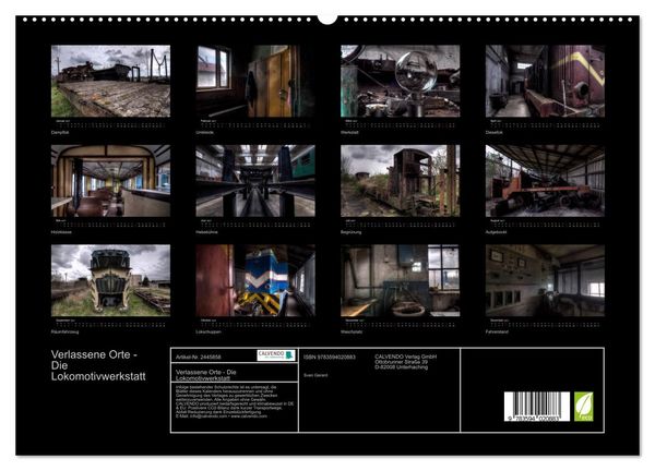 Produktbild: Verlassene Orte - Die Lokomotivwerkstatt (hochwertiger Premium Wandkalender 2027 DIN A2 quer), Kunstdruck in Hochglanz