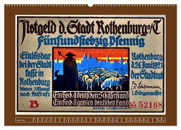 Produktbild: Gru&szlig; aus Rothenburg ob der Tauber (Wandkalender 2026 DIN A2 quer), CALVENDO Monatskalender