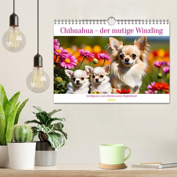 Produktbild: Chihuahua - der mutige Winzling (Wandkalender 2026 DIN A4 quer), CALVENDO Monatskalender