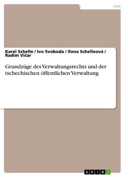 Produktbild: Grundz&uuml;ge des Verwaltungsrechts und der tschechischen &ouml;ffentlichen Verwaltung