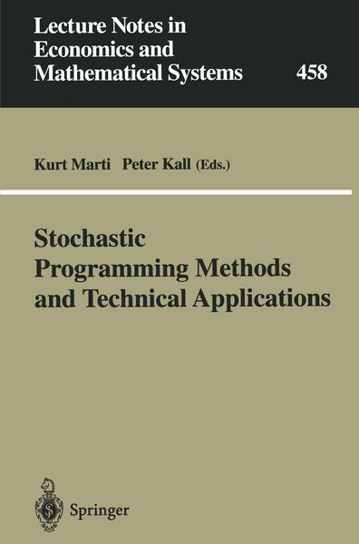 Produktbild: Stochastic Programming Methods and Technical Applications