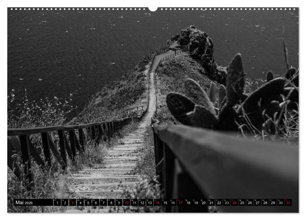 Produktbild: Stille Momente in Schwarz-Weiss (hochwertiger Premium Wandkalender 2026 DIN A2 quer), Kunstdruck in Hochglanz