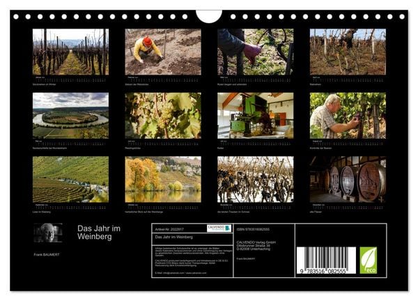 Produktbild: Das Jahr im Weinberg (Wandkalender 2026 DIN A4 quer), CALVENDO Monatskalender