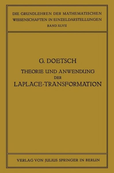 Produktbild: Theorie und Anwendung der Laplace-Transformation