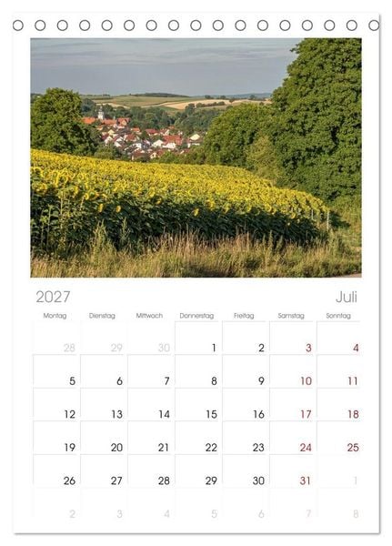 Produktbild: Tischplaner 2027 - Sch&ouml;ner Kraichgau (A5 Tischkalender zum Aufstellen) CALVENDO