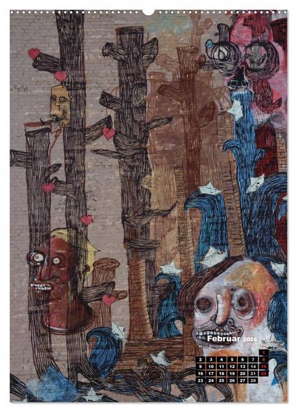 Produktbild: Graffiti & Streetart 2026 (Wandkalender 2026 DIN A2 hoch), CALVENDO Monatskalender