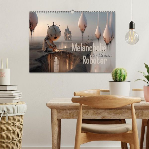 Produktbild: Die Melancholie der kleinen Roboter (Wandkalender 2026 DIN A3 quer), CALVENDO Monatskalender