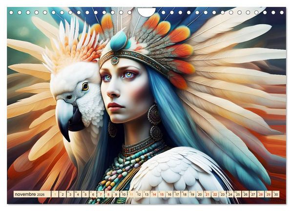 Produktbild: La muse aux oiseaux (Calendrier mural 2026 DIN A4 vertical), CALVENDO calendrier mensuel