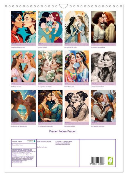 Produktbild: Frauen lieben Frauen (Wandkalender 2026 DIN A3 hoch), CALVENDO Monatskalender