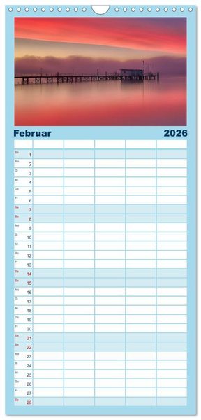 Produktbild: Familienplaner 2026 - Bodensee Weitblicke mit 5 Spalten (Wandkalender, 21 x 45 cm) CALVENDO