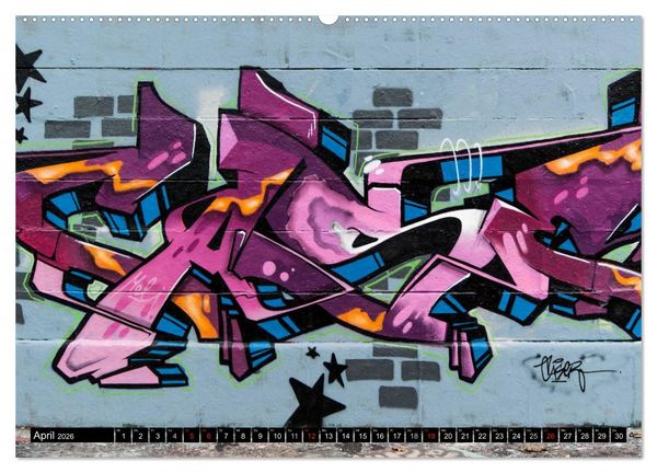 Produktbild: Streetart am Wiener Donaukanal (hochwertiger Premium Wandkalender 2026 DIN A2 quer), Kunstdruck in Hochglanz