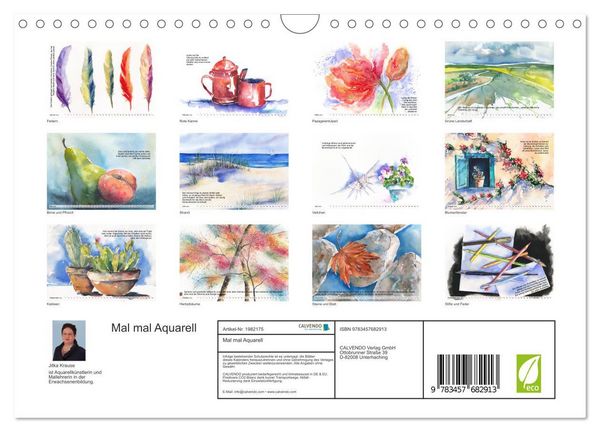 Produktbild: Mal mal Aquarell (Wandkalender 2026 DIN A4 quer), CALVENDO Monatskalender