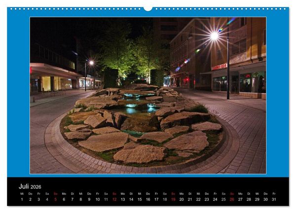 Produktbild: Schweinfurt bei Nacht verzaubernd und bunt (Wandkalender 2026 DIN A2 quer), CALVENDO Monatskalender
