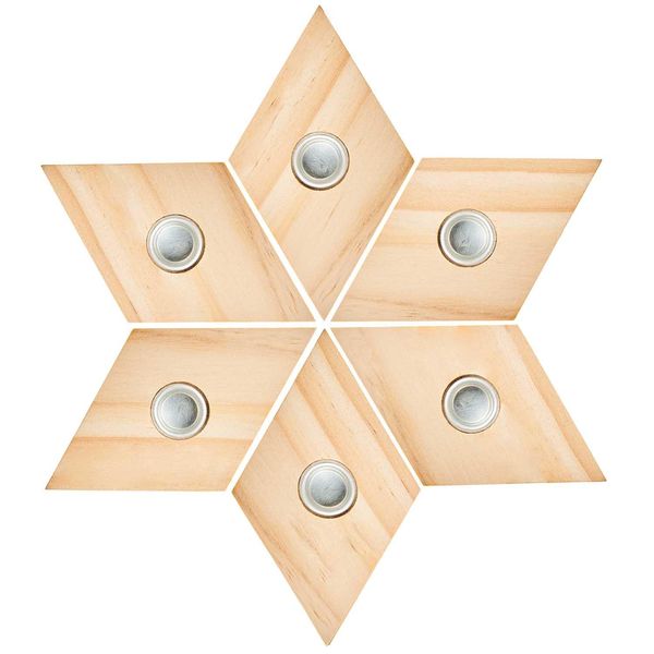Produktbild: Kerzenhalter Raute, f&uuml;r Stabkerzen &Oslash;1,2 cm, 6-tlg 100%