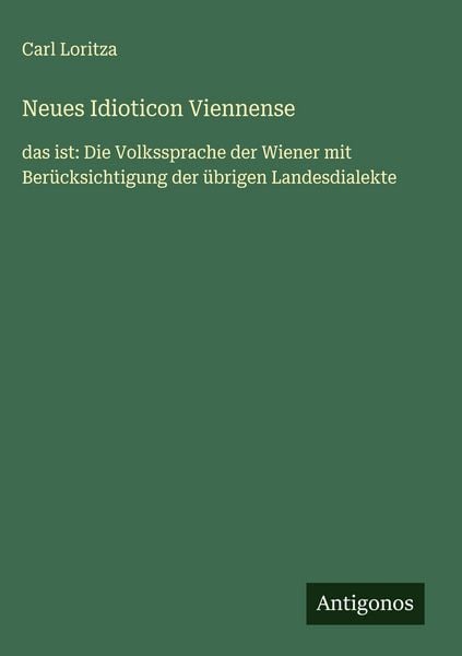 Produktbild: Neues Idioticon Viennense