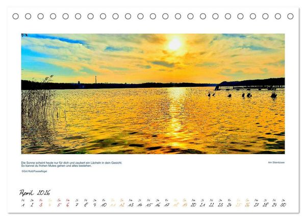 Produktbild: Poesiefl&uuml;gels Abendspaziergang (Tischkalender 2026 DIN A5 quer), CALVENDO Monatskalender