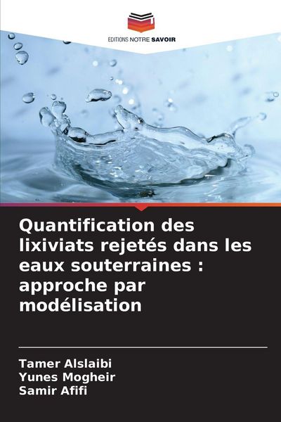 Produktbild: Quantification des lixiviats rejet&eacute;s dans les eaux souterraines : approche par mod&eacute;lisation