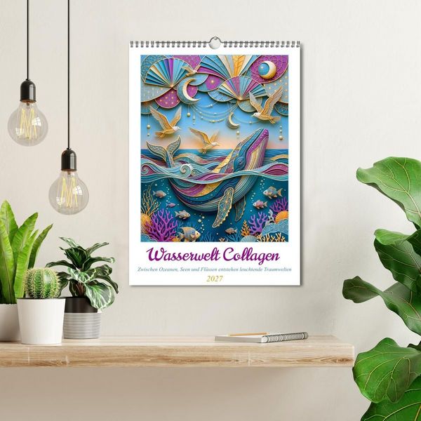 Produktbild: Wasserwelt Collagen (Wandkalender 2027 DIN A3 hoch), CALVENDO Monatskalender
