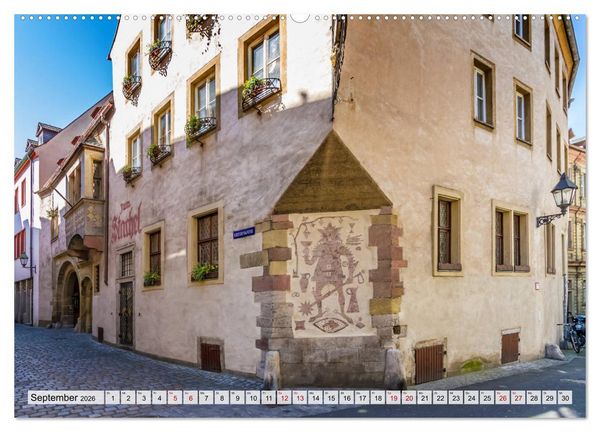 Produktbild: W&Uuml;RZBURG Historisches Stadtherz (hochwertiger Premium Wandkalender 2026 DIN A2 quer), Kunstdruck in Hochglanz