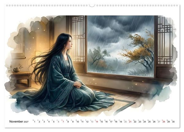 Produktbild: Zw&ouml;lf Farben der Stille (hochwertiger Premium Wandkalender 2027 DIN A2 quer), Kunstdruck in Hochglanz