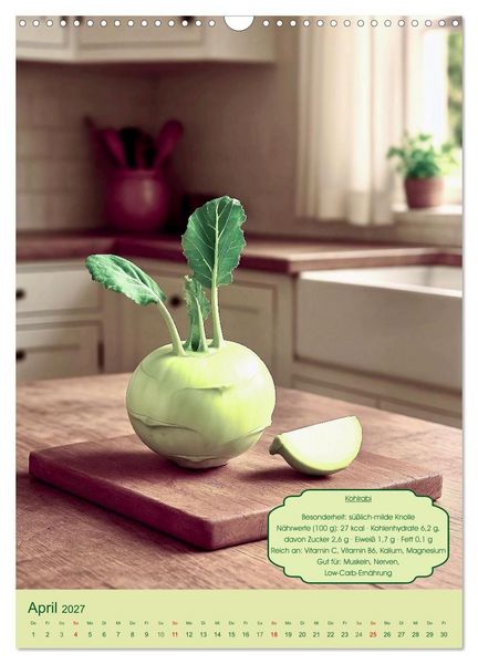 Produktbild: K&ouml;stlicher Kohl (Wandkalender 2027 DIN A3 hoch), CALVENDO Monatskalender