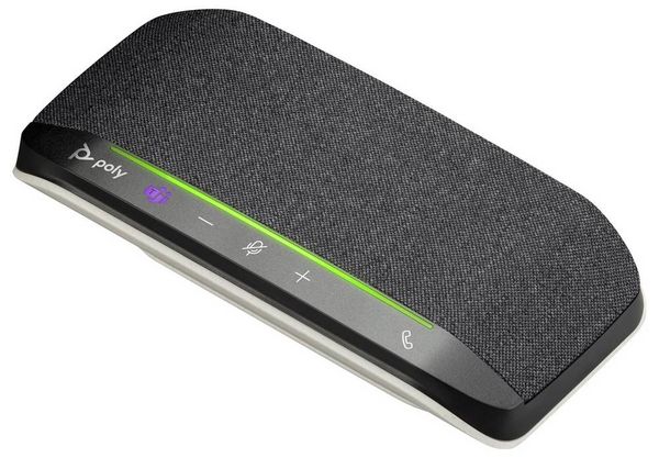 Produktbild: HP Poly Sync 10 Konferenztelefon Ger&auml;uschreduzierung, Geeignet f&uuml;r z.B. Microsoft Teams, Zoom, Freisprechen Schwarz, Silber