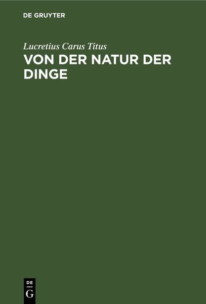 Produktbild: Von der Natur der Dinge
