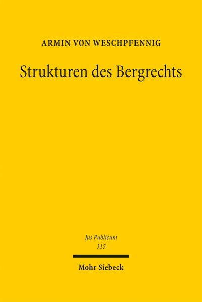 Produktbild: Strukturen des Bergrechts