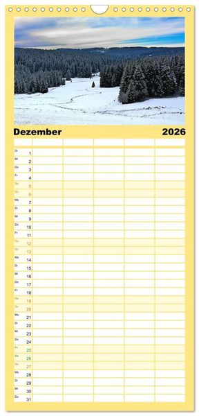 Produktbild: Familienplaner 2026 - Europa durchwandern mit 5 Spalten (Wandkalender, 21 x 45 cm) CALVENDO