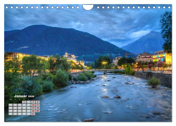 Produktbild: Meraner Land: alpin-mediterranes Lebensgef&uuml;hl (Wandkalender 2026 DIN A4 quer), CALVENDO Monatskalender
