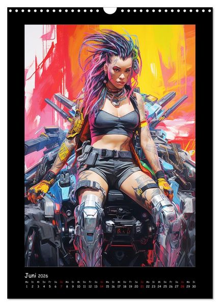 Produktbild: Cyberpunk. Futuristische Heldinnen (Wandkalender 2026 DIN A3 hoch), CALVENDO Monatskalender