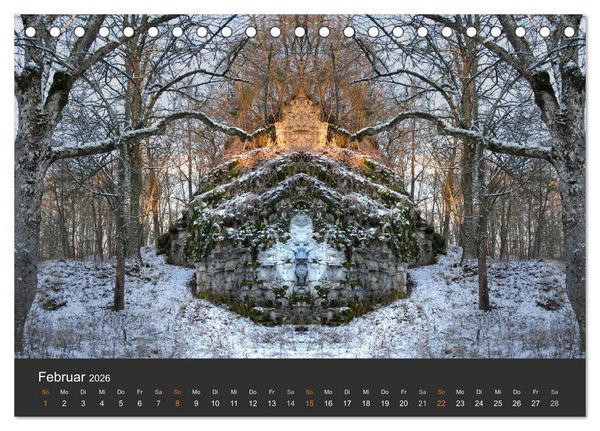 Produktbild: Spiegelwelten - Im Reich der Naturwesen (Tischkalender 2026 DIN A5 quer), CALVENDO Monatskalender