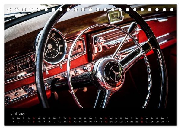 Produktbild: Oldtimer inside (Tischkalender 2026 DIN A5 quer), CALVENDO Monatskalender