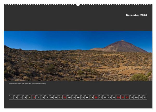 Produktbild: Teneriffa im Panorama (Wandkalender 2026 DIN A2 quer), CALVENDO Monatskalender