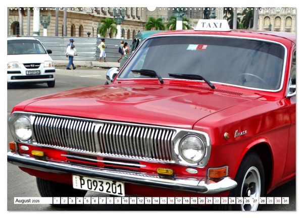 Produktbild: Auto-Legende Wolga - Ein Oldtimer aus der UdSSR auf Kuba (Wandkalender 2026 DIN A2 quer), CALVENDO Monatskalender